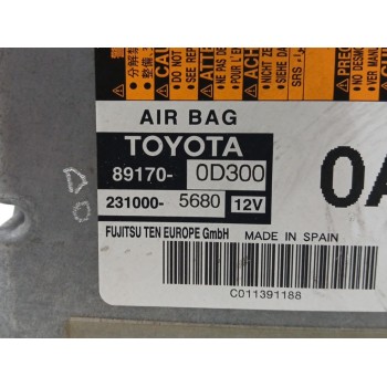 Recambio de centralita airbag para toyota yaris 1.3 16v cat referencia OEM IAM 891700D300 2310005680 