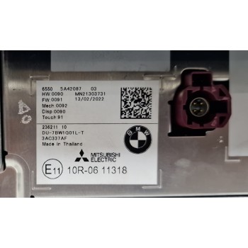 Recambio de pantalla multifuncion para bmw serie x3 (g01) 2.0 referencia OEM IAM 65505A42087  