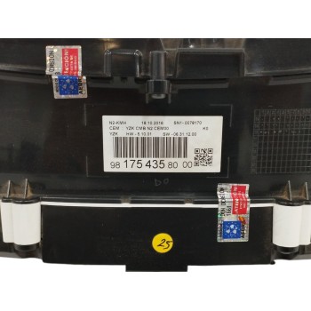 Recambio de cuadro instrumentos para citroën jumpy fugón 2.0 blue-hdi fap referencia OEM IAM 9817543580  