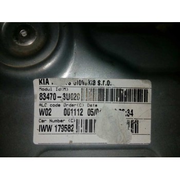 Recambio de elevalunas trasero izquierdo para kia sportage concept 4x2 referencia OEM IAM CABLE 834503W000 CAESPECIFICOS