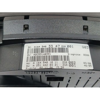 Recambio de cuadro instrumentos para mercedes-benz clase gl (x164) gl 320 cdi 4-matic (164.822) referencia OEM IAM A1645403347 A
