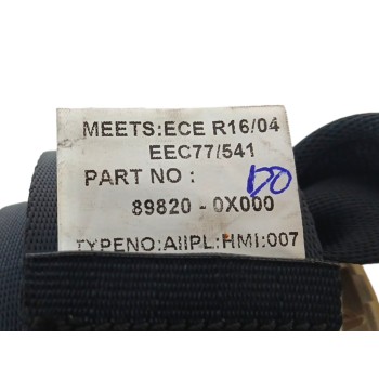 Recambio de cinturon seguridad trasero derecho para hyundai i10 1.2 16v cat referencia OEM IAM 898200X000  