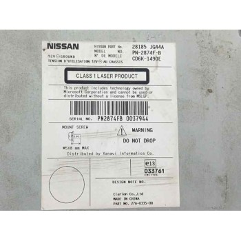 Recambio de sistema audio / radio cd para nissan qashqai i (j10, nj10) 2.0 dci referencia OEM IAM 28185JG44A  