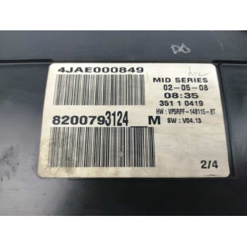 Recambio de cuadro instrumentos para renault megane ii berlina 5p 1.6 16v referencia OEM IAM 8200793124M  