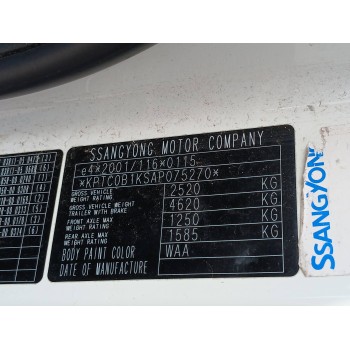 Recambio de carroceria corte para ssangyong actyon 2.0 td cat referencia OEM IAM   