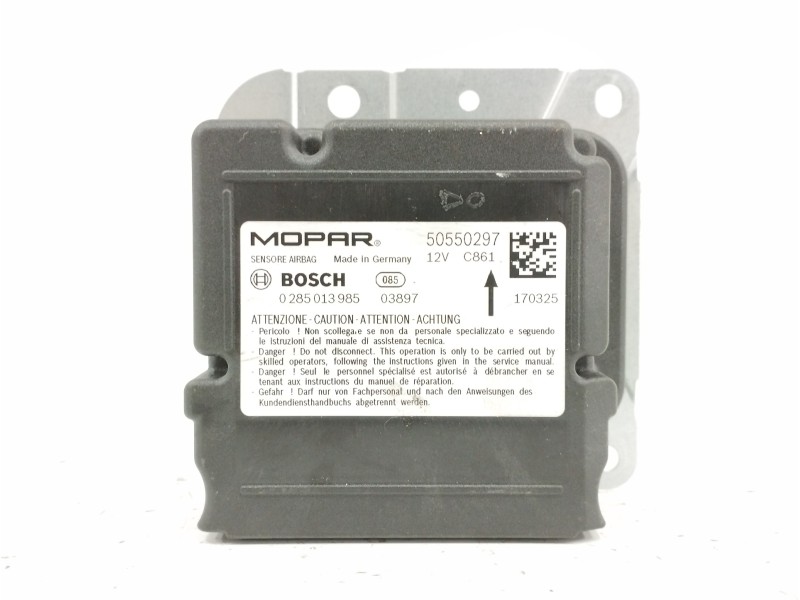 Recambio de centralita airbag para alfa romeo giulia (952) 2.0 turbo cat referencia OEM IAM 50550297 0285013985 Recambio de centralita airbag para alfa romeo giulia (952) 2.0 turbo cat referencia OEM IAM 50550297 0285013985