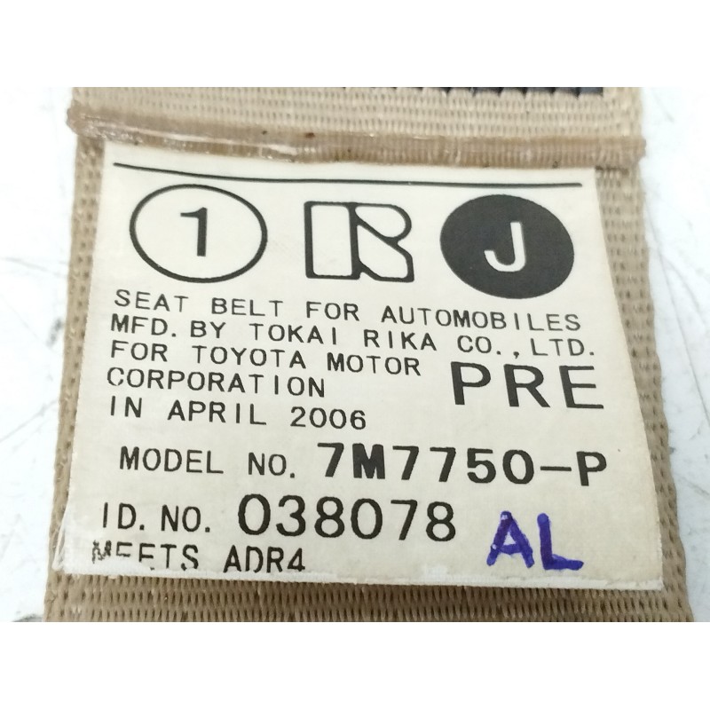 CINTURON SEGURIDAD DELANTERO DERECHO J082501