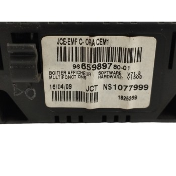Recambio de pantalla multifuncion para peugeot 207 1.6 16v referencia OEM IAM 9665989780  