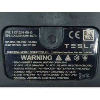 Recambio de no identificado para tesla model 3 (5yj3) ev referencia OEM IAM 112125400G CABLE DE CARGA 110493820B