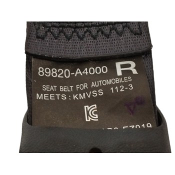 Recambio de cinturon seguridad trasero derecho para kia carens iv 1.6 gdi referencia OEM IAM 89820A4000  