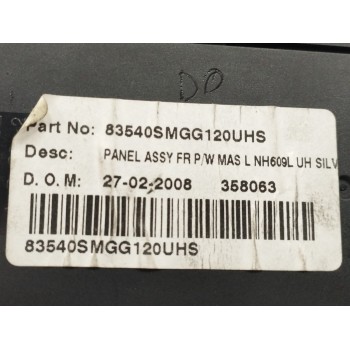 Recambio de mando elevalunas delantero izquierdo para honda civic berlina 5 (fk) 1.8 vtec cat referencia OEM IAM 83540SMGG120 35