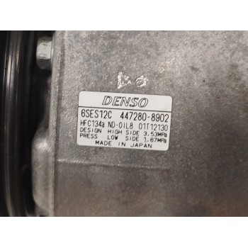 Recambio de compresor aire acondicionado para toyota auris 1.2 16v turbo cat referencia OEM IAM 4472808902 6SES12C 