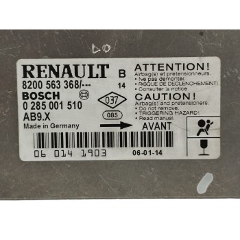 Recambio de centralita airbag para renault clio iii (br0/1, cr0/1) 1.5 dci (br17, cr17) referencia OEM IAM 8200563368 0285001510