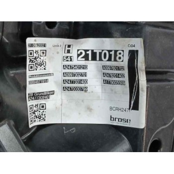 Recambio de elevalunas trasero izquierdo para mercedes-benz benz gla (h247) gla 200 d (247.712) referencia OEM IAM A2477308401  