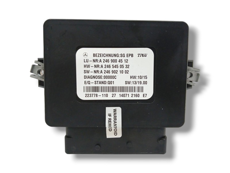 Recambio de modulo electronico para mercedes-benz clase b (w246) 1.5 cdi cat referencia OEM IAM A2469004512  