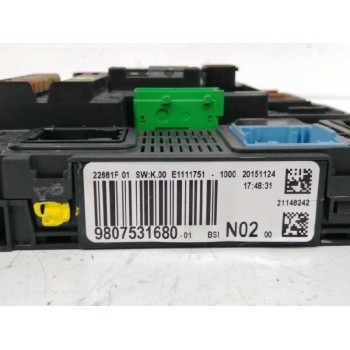 Recambio de caja reles / fusibles para peugeot 208 1.6 blue-hdi fap referencia OEM IAM 9807531680  