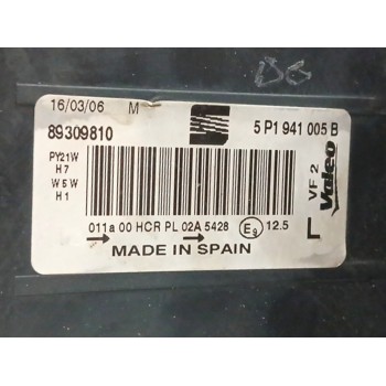 Recambio de faro izquierdo para seat altea (5p1) 1.6 referencia OEM IAM 5P1941005B PARA PULIR FALTA TAPA