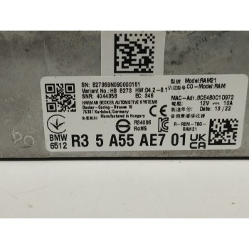 Recambio de modulo electronico para bmw serie x3 (g01) 2.0 referencia OEM IAM 65125A55AE7 UNIDAD RECEPTORA DE AUDIO 