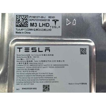 Recambio de modulo electronico para tesla model 3 (5yj3) ev referencia OEM IAM 168127100J UNIDAD DE CONTROL MULTIMEDIA 