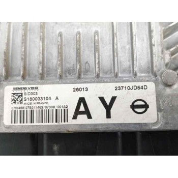Recambio de centralita motor uce para nissan qashqai (j10) 1.5 dci turbodiesel cat referencia OEM IAM S180033104A 23710JD54D 