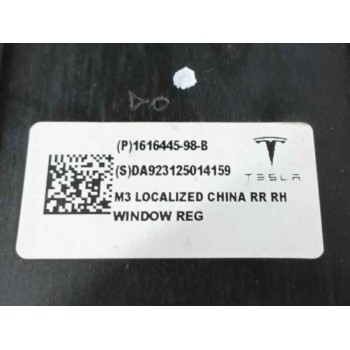 Recambio de elevalunas trasero derecho para tesla model 3 (5yj3) ev referencia OEM IAM 161644598B  