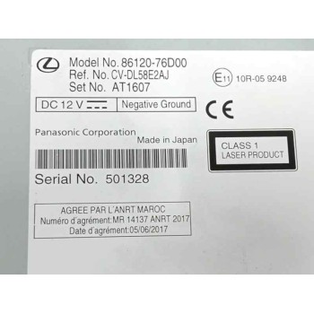 Recambio de sistema audio / radio cd para lexus ux(za10) (2018) 2.0 hibrido referencia OEM IAM 8612076D00  