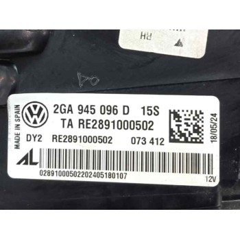 Recambio de piloto trasero derecho para volkswagen t-roc (a11, d11) 2.0 tdi scr referencia OEM IAM 2GA945096D  