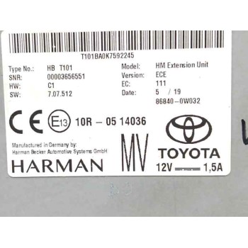 Recambio de sistema navegacion gps para lexus ux(za10) (2018) 2.0 hibrido referencia OEM IAM 868400W032  