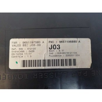 Recambio de caja reles / fusibles para peugeot 307 (s1) 1.6 hdi referencia OEM IAM 9651196880  