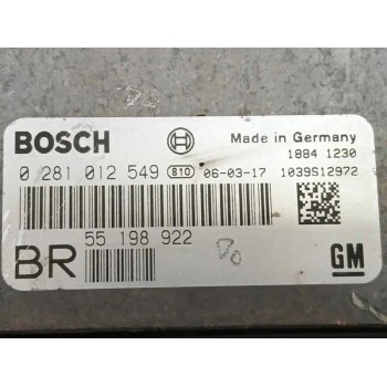 Recambio de centralita motor uce para opel zafira b 1.9 cdti referencia OEM IAM 55198922 0281012549 