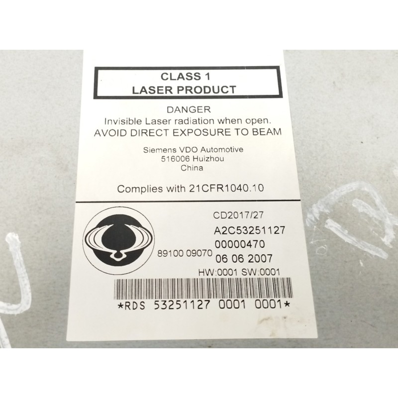 SISTEMA AUDIO / RADIO CD A2C53251127