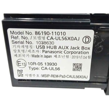 Recambio de modulo electronico para lexus ux(za10) (2018) 2.0 hibrido referencia OEM IAM 8619011010 PUERTO USB Y AUX 