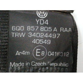 Recambio de cinturon seguridad trasero izquierdo para volkswagen polo (9n3) 1.4 tdi referencia OEM IAM 6Q0857805A  