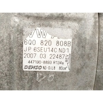 Recambio de compresor aire acondicionado para volkswagen polo (9n3) 1.4 tdi referencia OEM IAM 6Q0820808B JP6SEU14CND1 