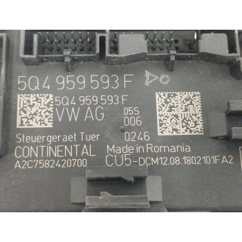 Recambio de modulo electronico para volkswagen t-roc 1.0 tsi referencia OEM IAM 5Q4959593F CONTROL DE PUERTA A2C7582420700