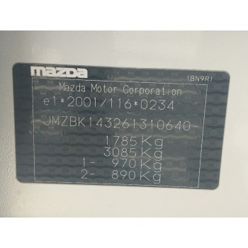 Recambio de carroceria corte para mazda 3 berlina (bk) 1.6 cd diesel cat referencia OEM IAM   