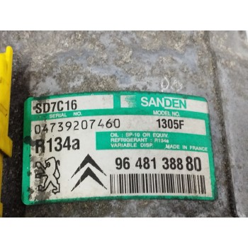 Recambio de compresor aire acondicionado para citroën c5 berlina exclusive referencia OEM IAM 9648138880 SD7C161305F 
