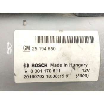 Recambio de motor arranque para opel adam 1.4 16v referencia OEM IAM 25194650 0001170611 