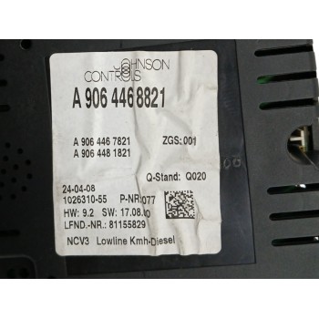 Recambio de cuadro instrumentos para mercedes-benz sprinterii caja cerrada (desde 01.06) 2.1 cdi cat referencia OEM IAM A9064468