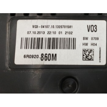 Recambio de cuadro instrumentos para volkswagen polo (6r1) advance referencia OEM IAM 6R0920860M A2C84808400 