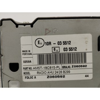 Recambio de sistema audio / radio cd para ford fiesta (ccn) 1.25 16v cat referencia OEM IAM AM5T18C815PL  