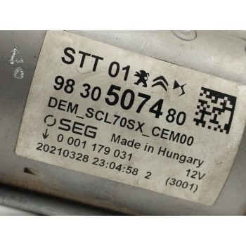 Recambio de motor arranque para citroën c4 iii (ba_, bb_, bc_) 1.2 puretech 130 (bahnsa, bahnsb) referencia OEM IAM 9830507480 0