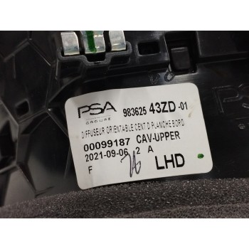 Recambio de rejilla aireadora para opel mokka 1.2 gs line [1,2 ltr. - 96 kw] referencia OEM IAM 98362543ZD CENTRAL DERECHA 