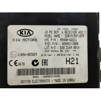 Recambio de modulo electronico para kia cee´d 1.4 cat referencia OEM IAM 95400A2211  