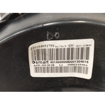 Recambio de servofreno para smart fortwo coupe 451 micro hybrid drive 1.0 referencia OEM IAM A4514300008 0204051759 