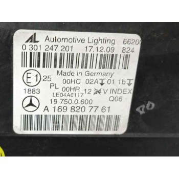 Recambio de faro izquierdo para mercedes-benz clase b (w245) 2.0 cdi cat referencia OEM IAM A1698207761 OBSERVAR FOTO 0301247201