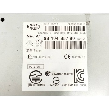 Recambio de sistema audio / radio cd para citroën c4 picasso 1.6 blue-hdi fap referencia OEM IAM 9810485780  