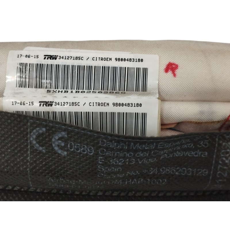 AIRBAG CORTINA DELANTERO DERECHO