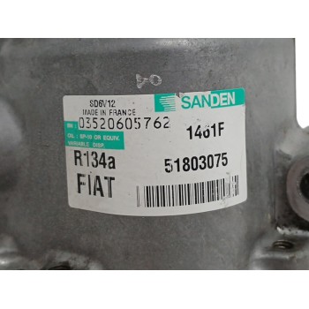 Recambio de compresor aire acondicionado para fiat grande punto (199) 1.3 16v jtd cat referencia OEM IAM 51803075 SD6V12 
