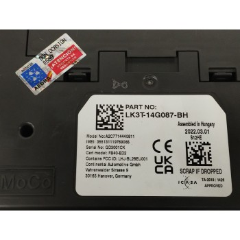 Recambio de modulo electronico para ford transit furgón (tts) 2.0 tdci cat referencia OEM IAM LK3T14G087BH  